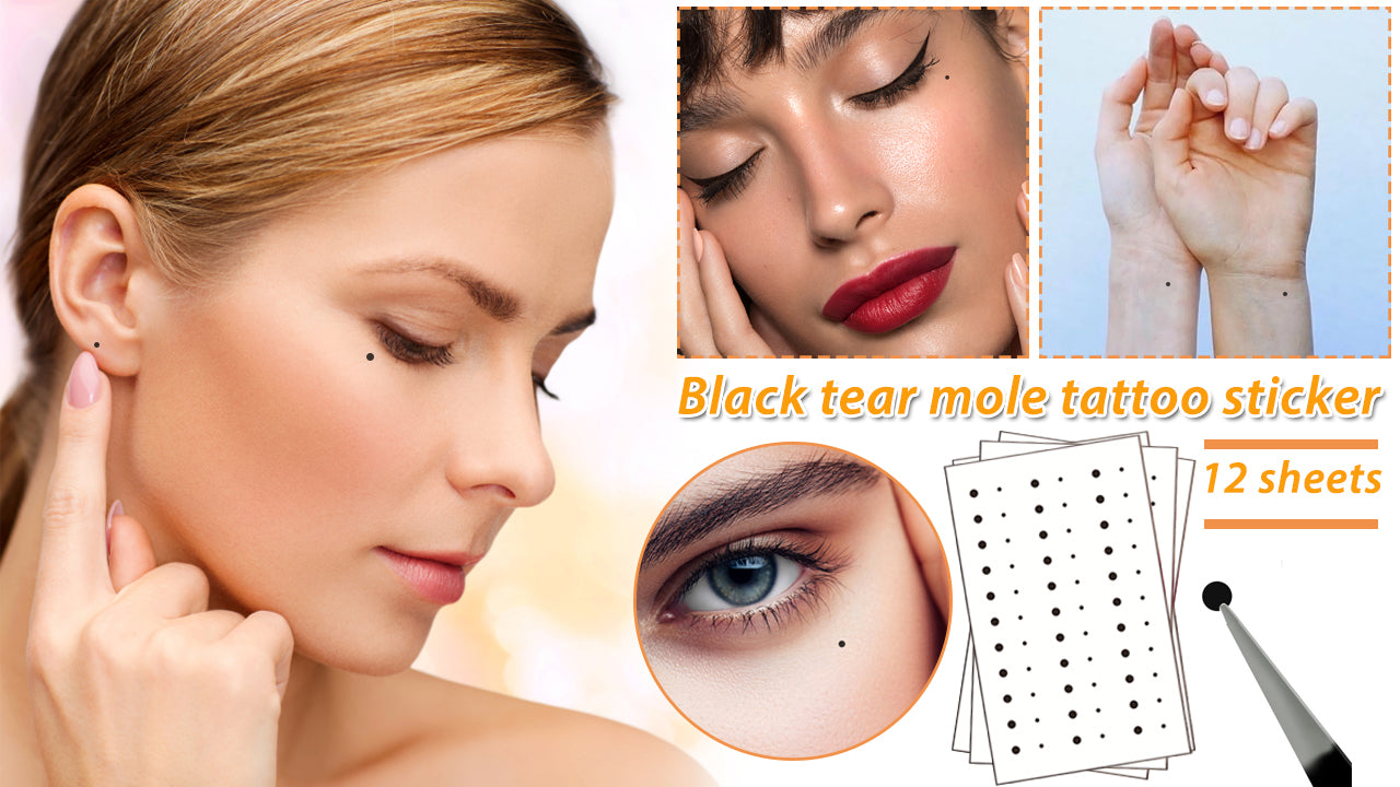 🔥Hot Sale🔥Black tear mole tattoo sticker