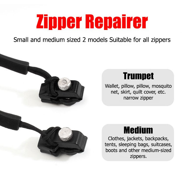 Removable zipper repairer