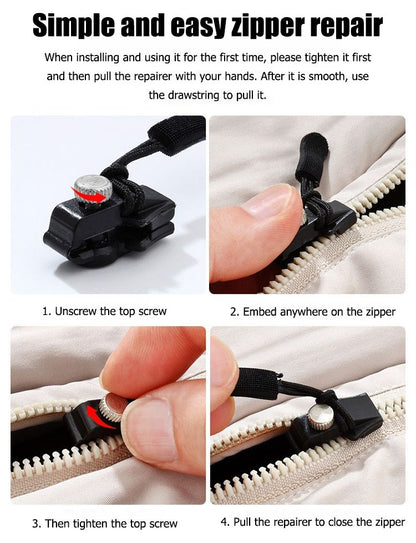 Removable zipper repairer