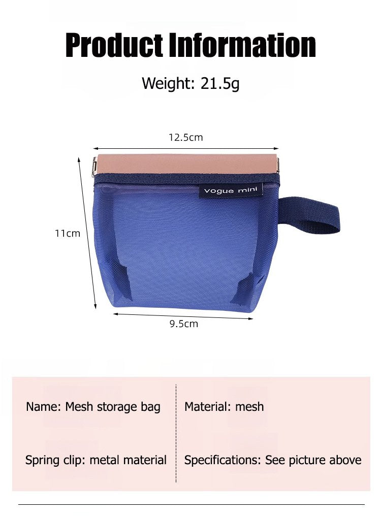 Shrannel Transparent Mesh Storage Bag