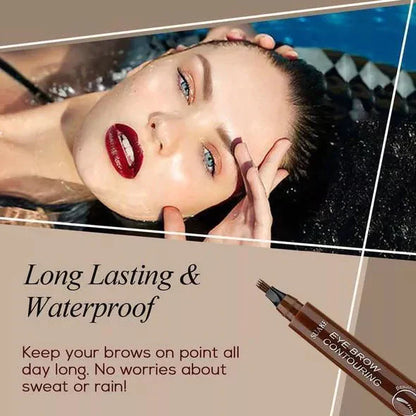 Waterproof and sweat-proof four-pronged eyebrow pencil🎁