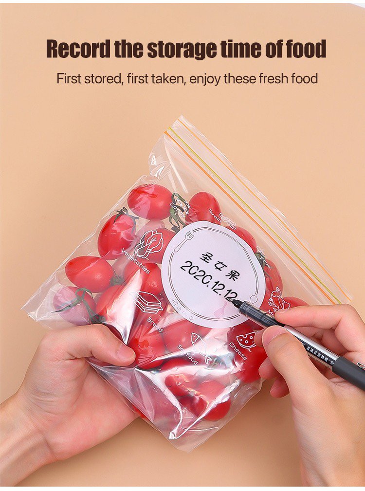 Double zipper fresh-keeping bag