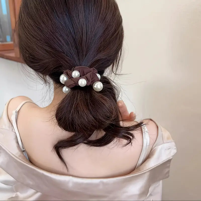 Elegant Pearl Hair Ties(3Pcs)