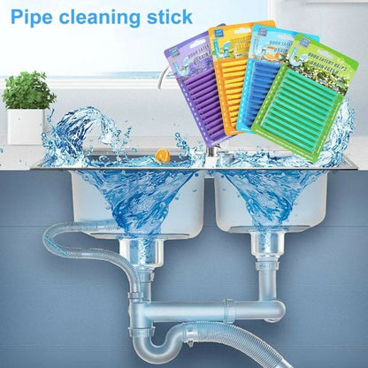 🔥12/set Pipe Cleaning Sticks Oil Decontamination Kitchen Toilet Bathtub Drain Cleaneer.