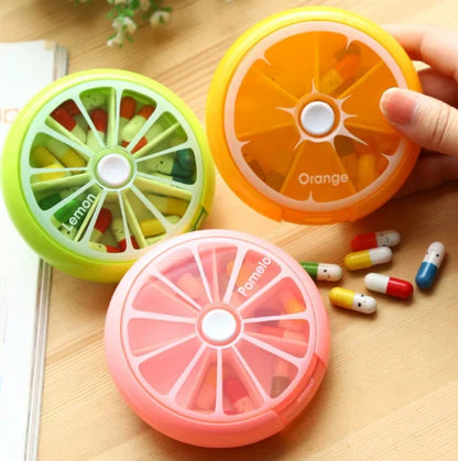 🛞Colorful 7 Compartments Portable Pill Case