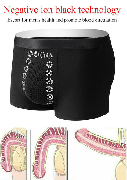 Men's negative ion black technology massage panties