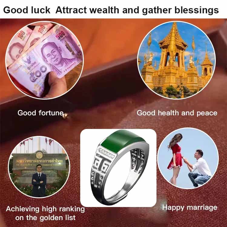 Dominant Hetian Jade Ring-Bring you unlimited good luck and wealth-Adjustable size