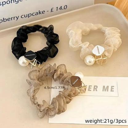 Cute Elegant Mesh Large Hair Ties(3Pcs)