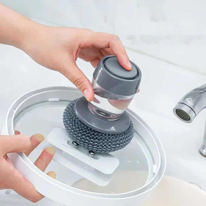 🔥 BIG SALE - 49% OFF🔥🔥Kitchen Soap Press Dispensing Palm Brush