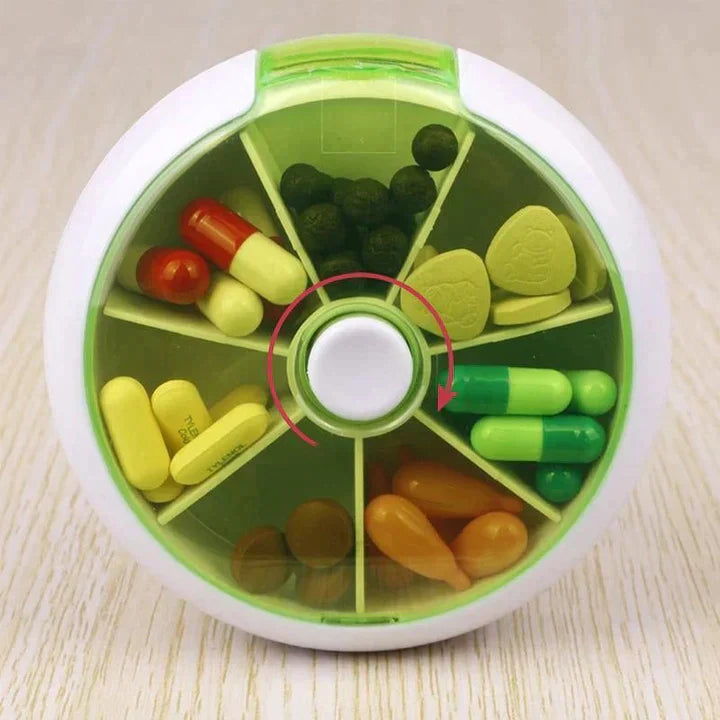 🛞Colorful 7 Compartments Portable Pill Case