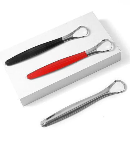 2Pcs Stainless Steel Tongue Scrapers