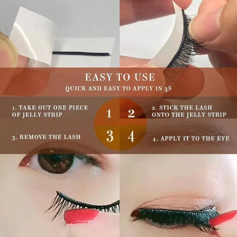 Reusable Self-Adhesive Eyelash Jelly Strips