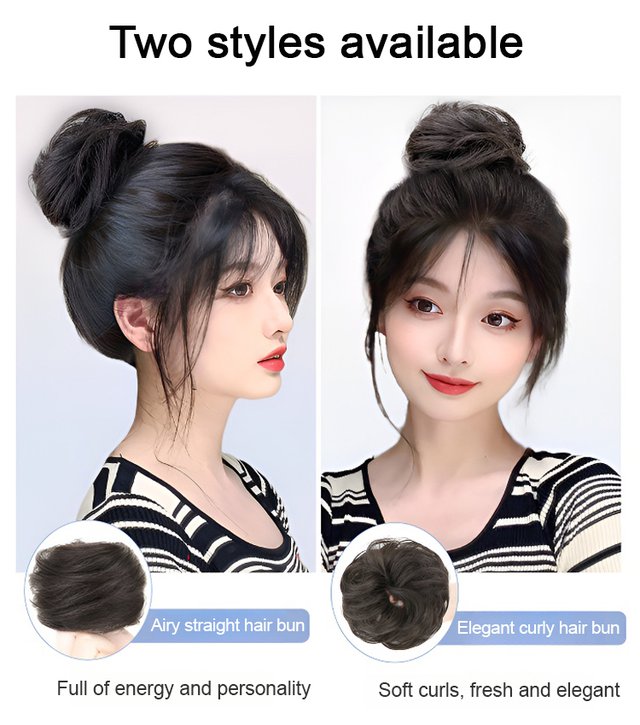 🔥SAVE 48% OFF🎁Real Hair Bun Wig💖