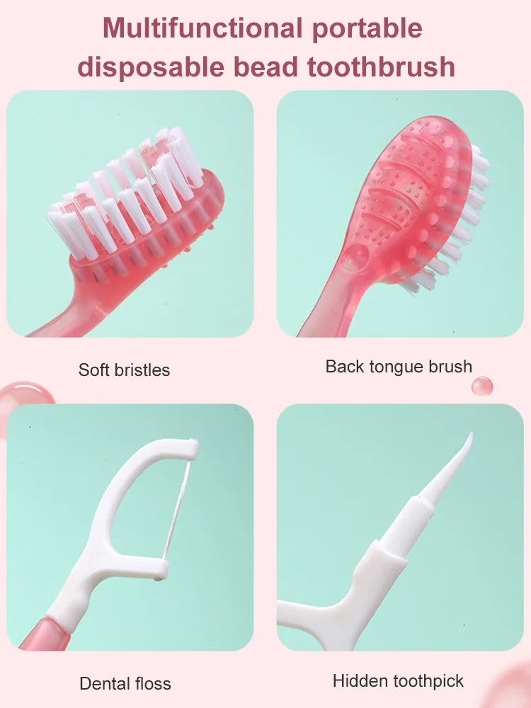 🔥Buy 1 Get 1 Free🎁Multi-functional portable disposable popper toothbrush