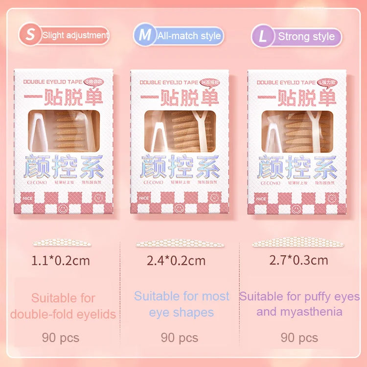 Invisible lace double eyelid patch