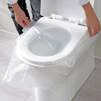 Biodegradable Disposable Plastic Toilet Seat Cover （50 Pcs/Set)