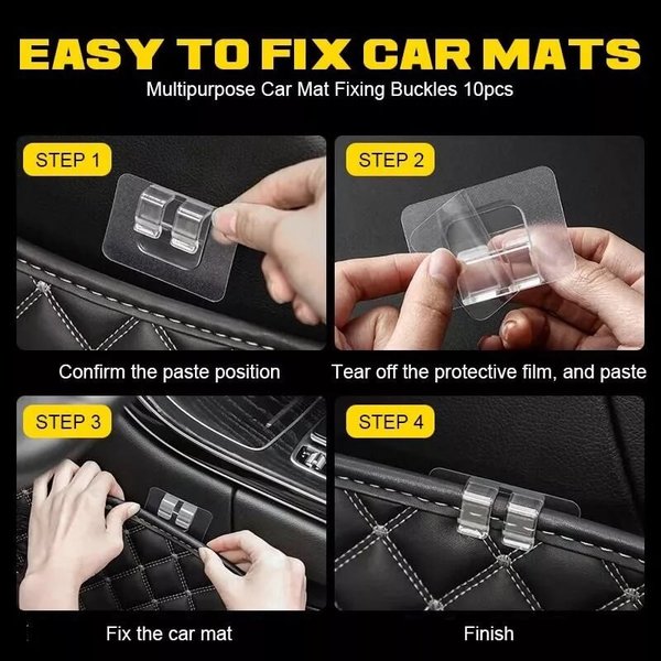 MULTIPURPOSE CAR MAT FIXING BUCKLES (10 Pcs/Set)