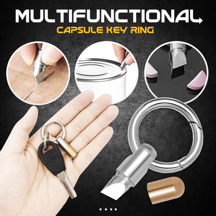 Multifunctional Capsule Key Ring