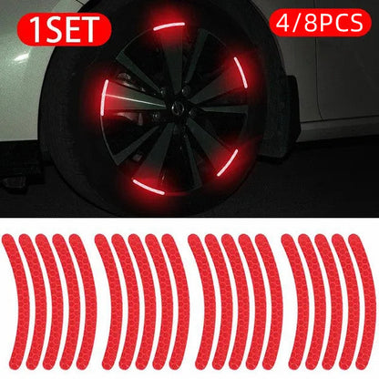 Car Wheel Hub Sticker High Reflective Stripe Tape