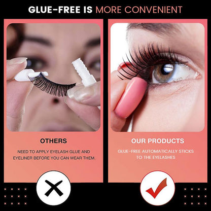 REUSABLE NATURAL SELF-ADHESIVE FALSE EYELASHES